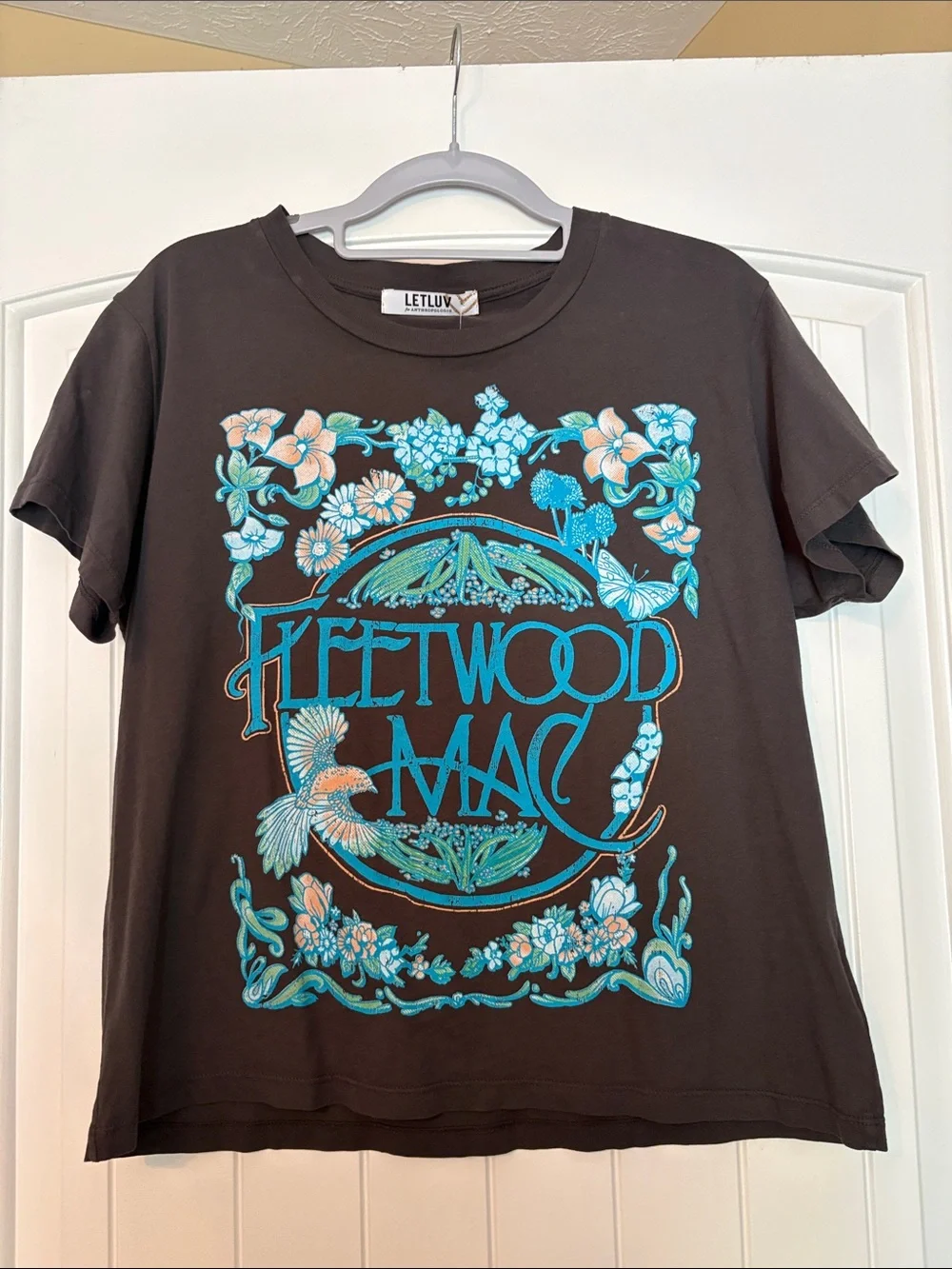 Fleetwood Mac Graphic Tee - Black with Turquoise Print